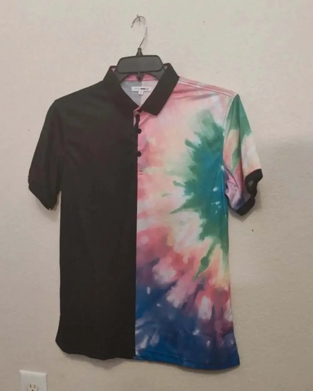 Men's black/tie dye sz M shirt